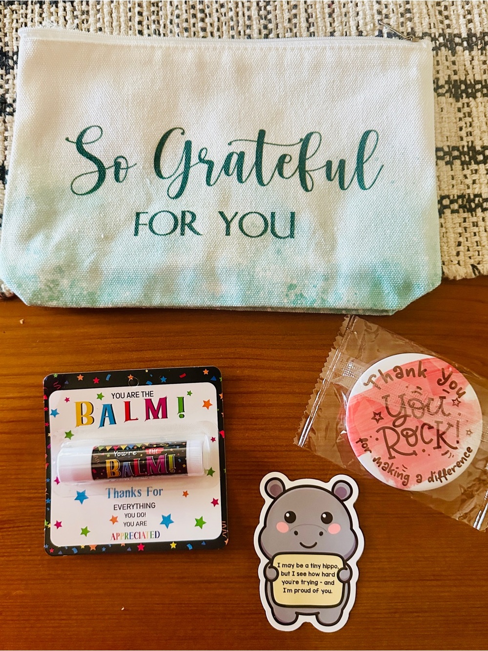 Thank You Appreciation Gifts Pouch, Balm, For Teacher, Employee, Friend, Family